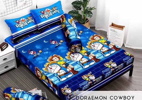 Sprei Monalisa Premium Doraemon Cowboy