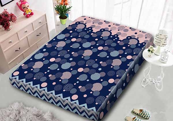 Sarung Kasur Busa Monalisa Polkadot Ice