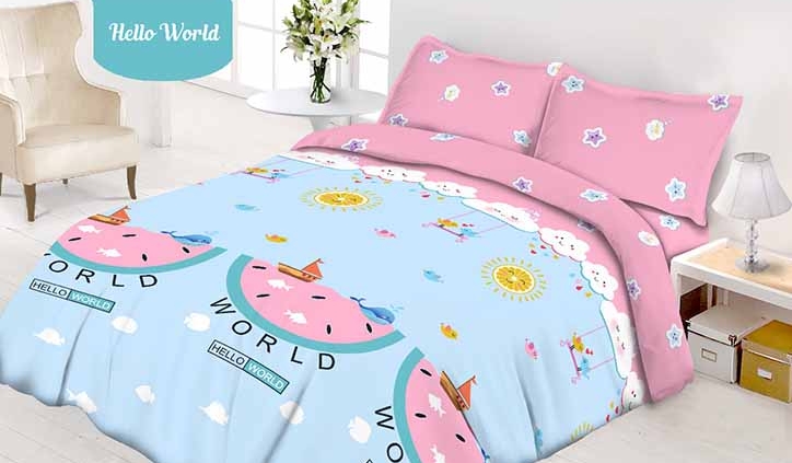 Sprei Vito Hello World